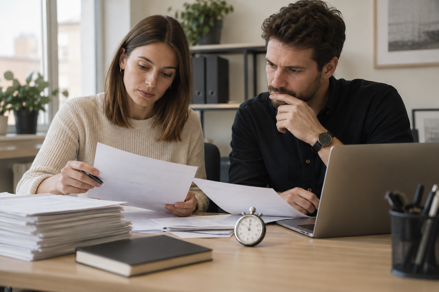 Employés mesurant le temps passé sur une tâche avant d'automatiser avec un agent IA